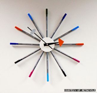 The Re-Office Clock is one of Metacycle’s many innovative pieces that are giving disposable pens a new purpose.